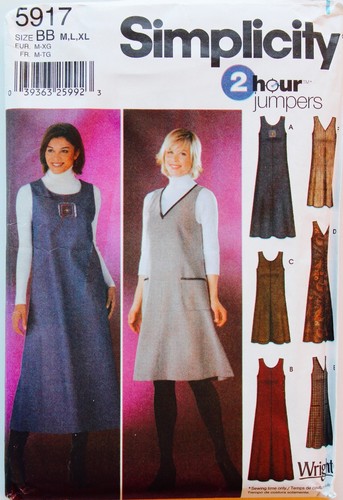 ¡Tú eliges! VESTIDO JUMPER Patrón de costura Falta y Talla Grande ~ UC - Imagen 20 de 53
