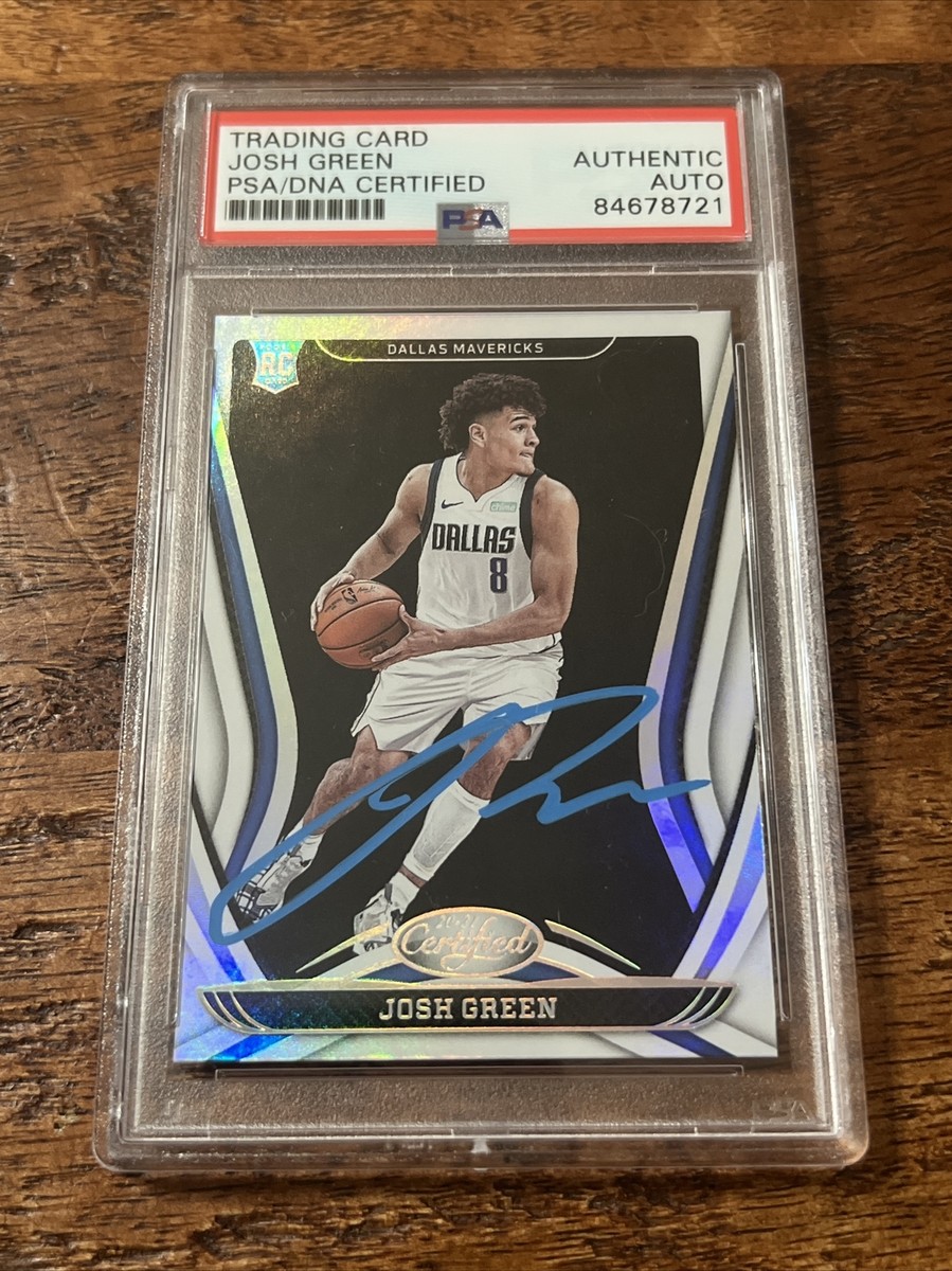 Josh Green IP Signed Panini Rookie Card Psa Dna Coa Slab Mavericks 