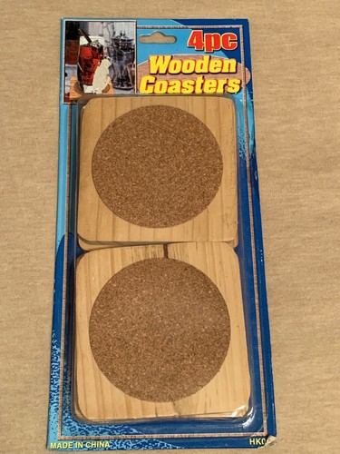 4pc Wooden Coasters Make Buy Right Now