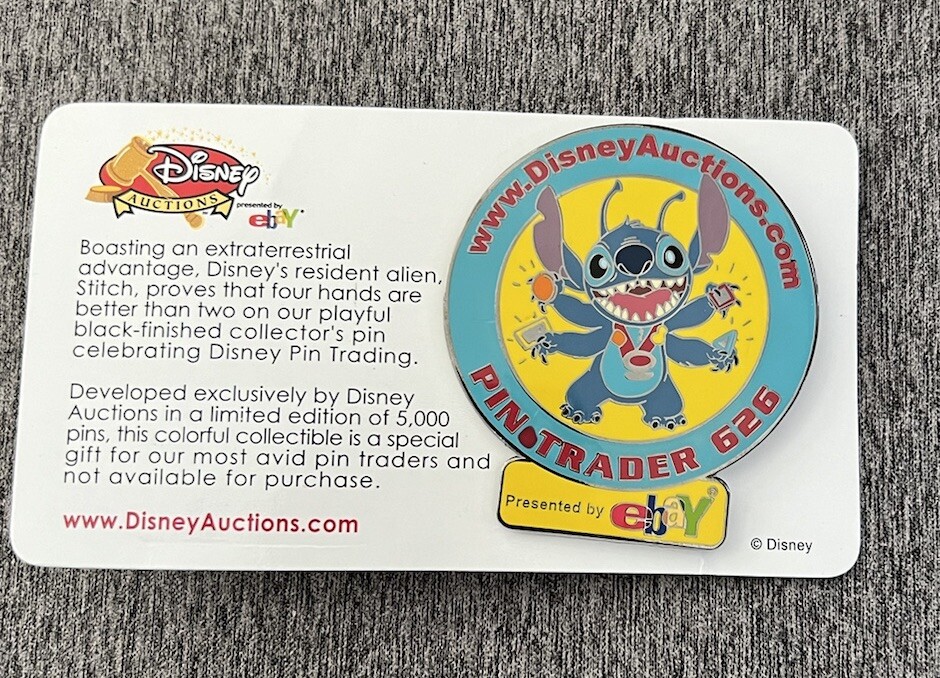 DISNEY EBAY AUCTIONS PIN TRADER 626 STITCH PIN ~ FREE SHIPPING!