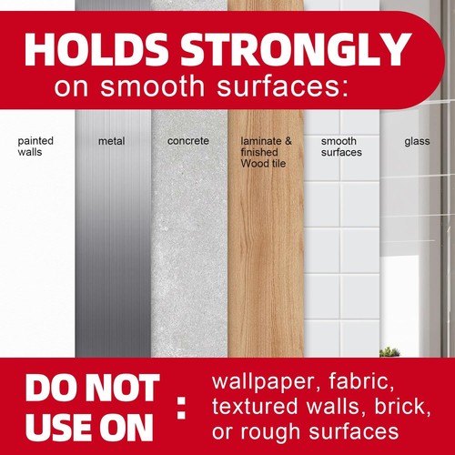 Utility Wall Hooks For Hanging Large 10 Hooks Damage Free Hanging Wall Hooks Wit - Picture 6 of 6