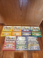 BILLBOARD TOP 10 Volumes 1-4 1, 2, 3, 4 KARAOKE Boxed CD Set-40 Songs Lot Of 7