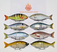 SLICKLINE 178 Jointed Sinking Shad Glide Bait Fishing Lure Bass Pike 8 Color