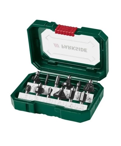Parkside Router Bit Set - 12 piece set Complete With Hard Case - New - Picture 2 of 4