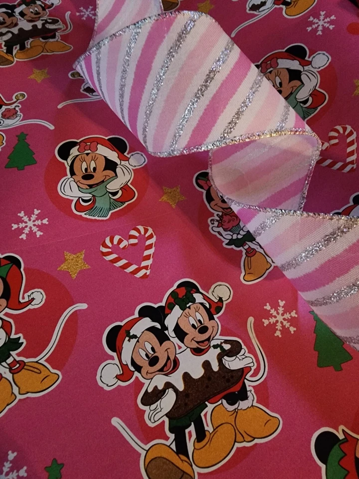 Minnie Mouse Gift Wrap Set, Paper And Ribbon Wrapping Paper SEE DESCRIPTION  — 第 2/3 张图片
