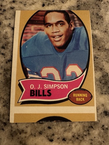 1970 TOPPS OJ O.J. SIMPSON #90 HOF RC MISCUT ERROR ROOKIE CARD - 第 1/3 張圖片