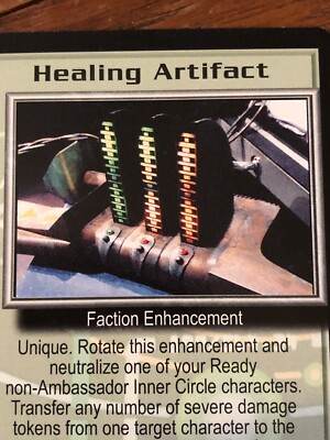 HEALING ARTEFACTS 1998 THE SHADOWS BABYLON 5 CCG RARE CARD NEAR MINT UNBESPIELT