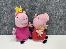 "Lote de peluche Peppa Pig juguete de peluche suave rojo con peluche rosa hada princesa 6,5"""