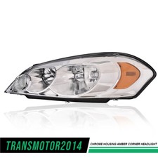 Fit For 2006-2016 Chevy Impala Amber Corner Headlight Left Driver Side Chrome