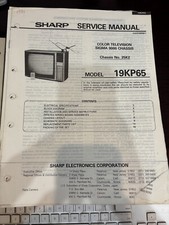 ORIG. SHARP 19KP65 TV Repair  Service Manual ORIGINAL 