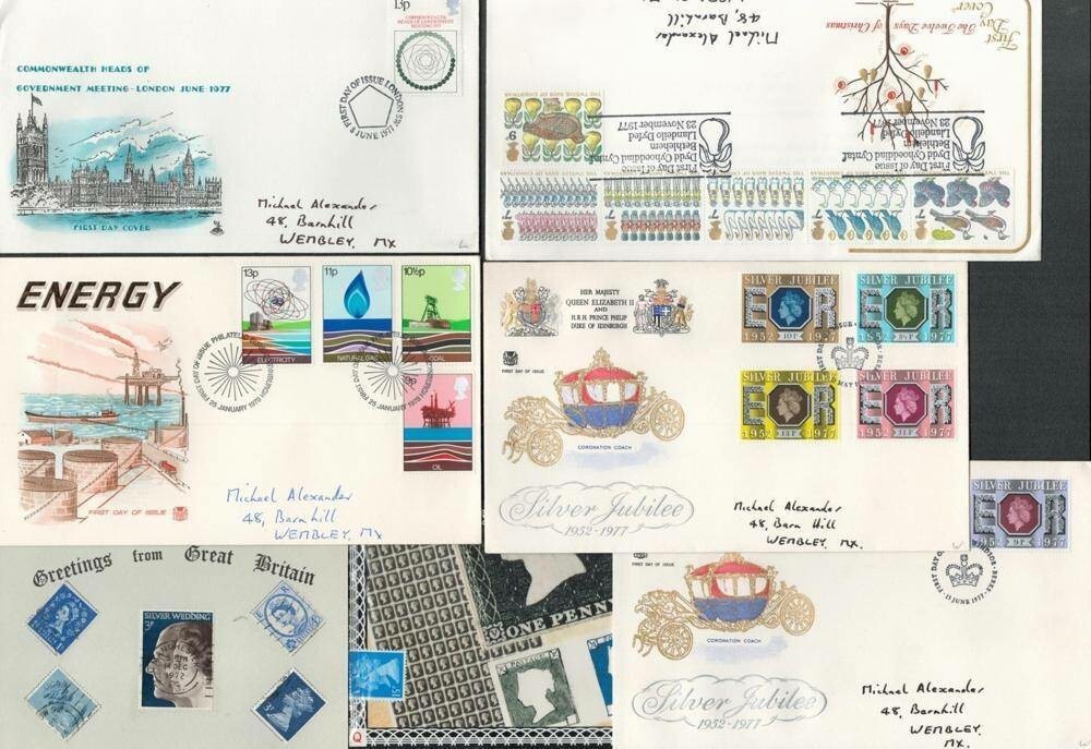 GB Postal Collection - Over 15 Pieces - FDCs, Vintage Postcards, & Loose Stamps