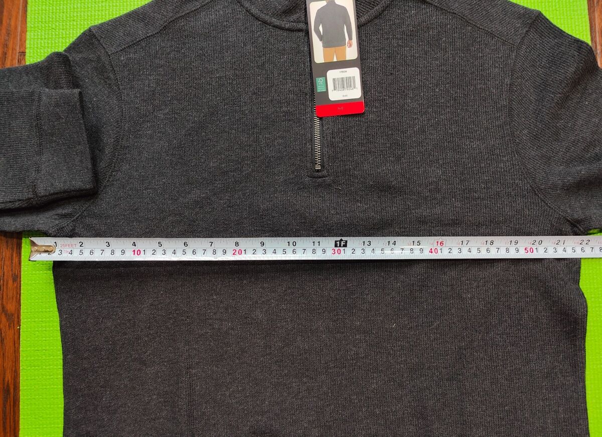 Banana Republic Waffle Quarter Zip Pullover, BLACK, Medium Banana Republic Waffle Quarter Zip Pullover, BLACK, Medium