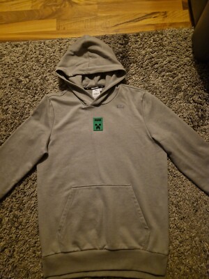 Minecraft × Puma Kaputzenpullover - Größe 176, Grau 