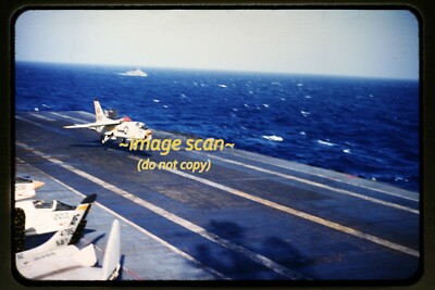 Navy Vought F-8 Crusader, USS Intrepid Ship in early 1960's, Original Slide i29a