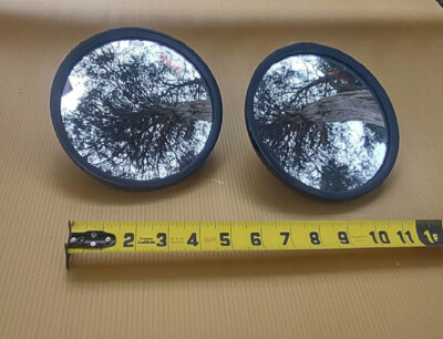 Set of Two Round 6'' Equipment MIRRORS skid steer golf cart backhoe loader