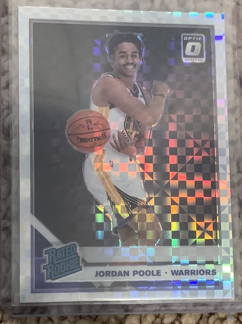 Jordan Poole 2019-20 Panini Donruss Optic Checkerboard RC SSP #169 - GS Warriors