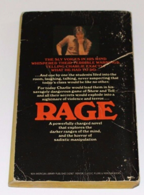 Stephen King Signed RAGE Book Richard Bachman First Edition