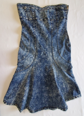 white christmas dresses Mermaid Cleavage Dress in Denim – ludovic de saint sernin main image 1
