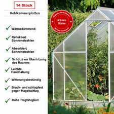 14 x Hohlkammerplatten Doppelstegplatten Hohlkammerstegplatten 4 mm Transparent