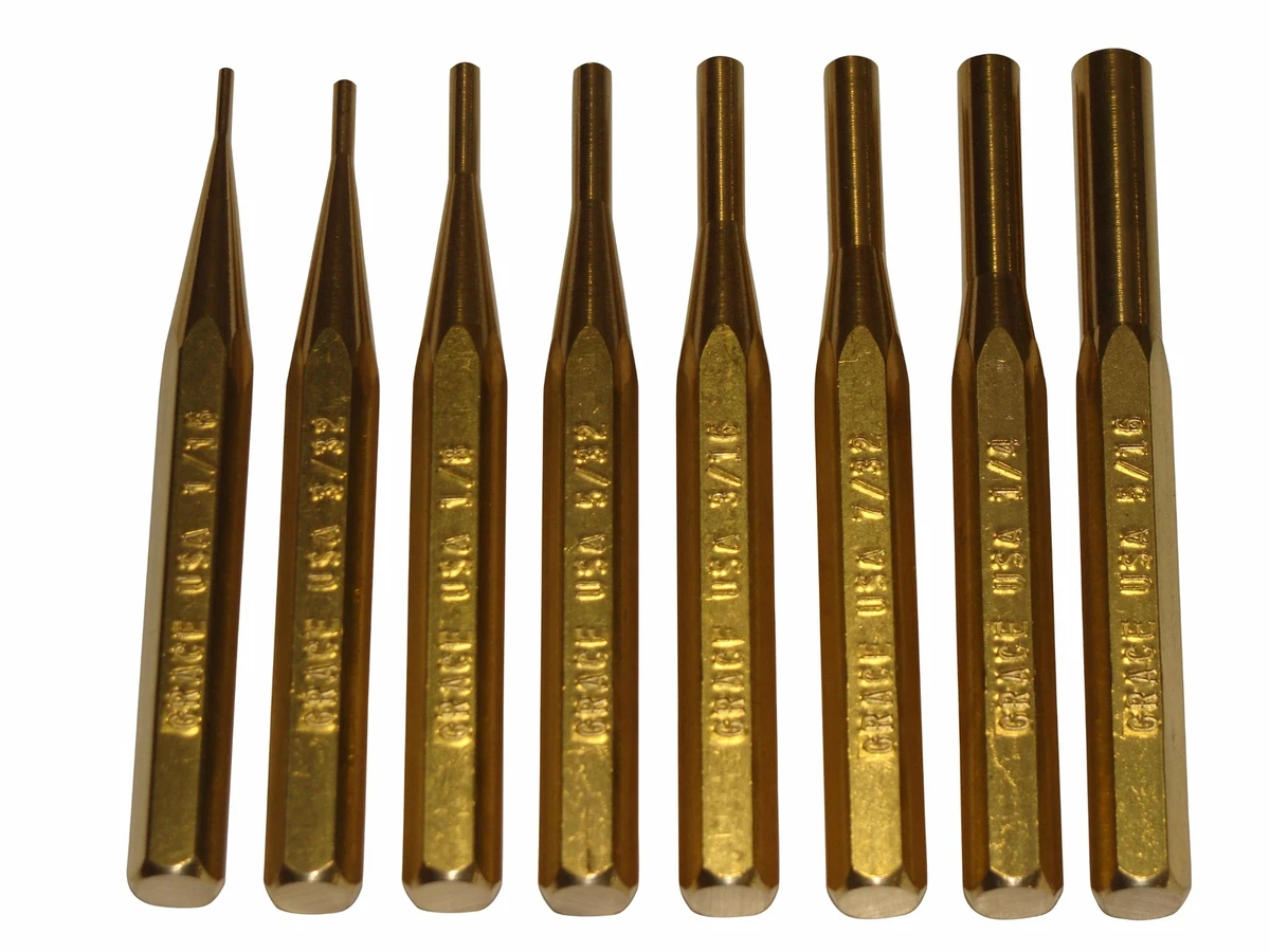 Grace USA Gun Care Brass Pin Punch Set PS8 Gunsmithing