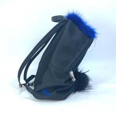 FENDI 7VZ016 backpack bag Karl Lagerfeld fur studs Backpack  display picture 3