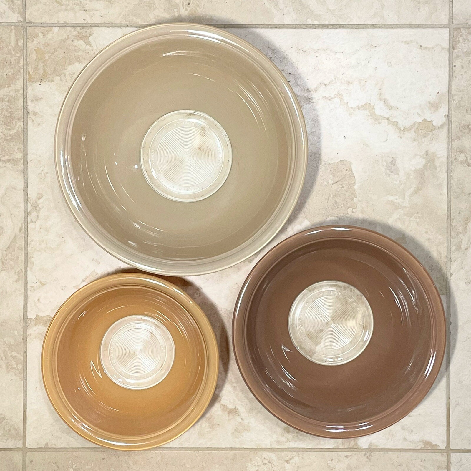 Vintage PYREX Autumn Rainbow (3 pc.) Mixing Nesting Bowl Set #322, #323 ...