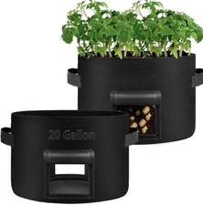 Bolsas para cultivo de papas de 20 galones con 2 solapas, paquete de 2 bolsas.