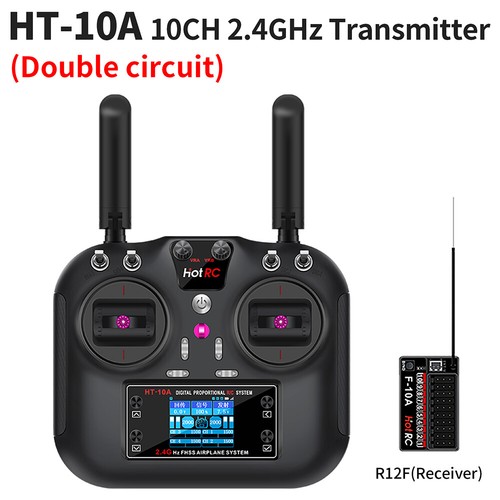 HotRC HT-10A 2.4GHz 10CH 10A RC Transmitter PWM FHSS F-10A Receiver Radio System - Picture 32 of 33