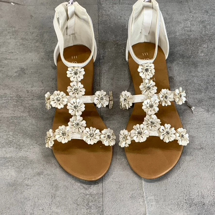 ESPRIT девочки белый Darcy-G цветочный с ремешками назад молнии плоский сандалии размер 3 - Изображение 4 из 4