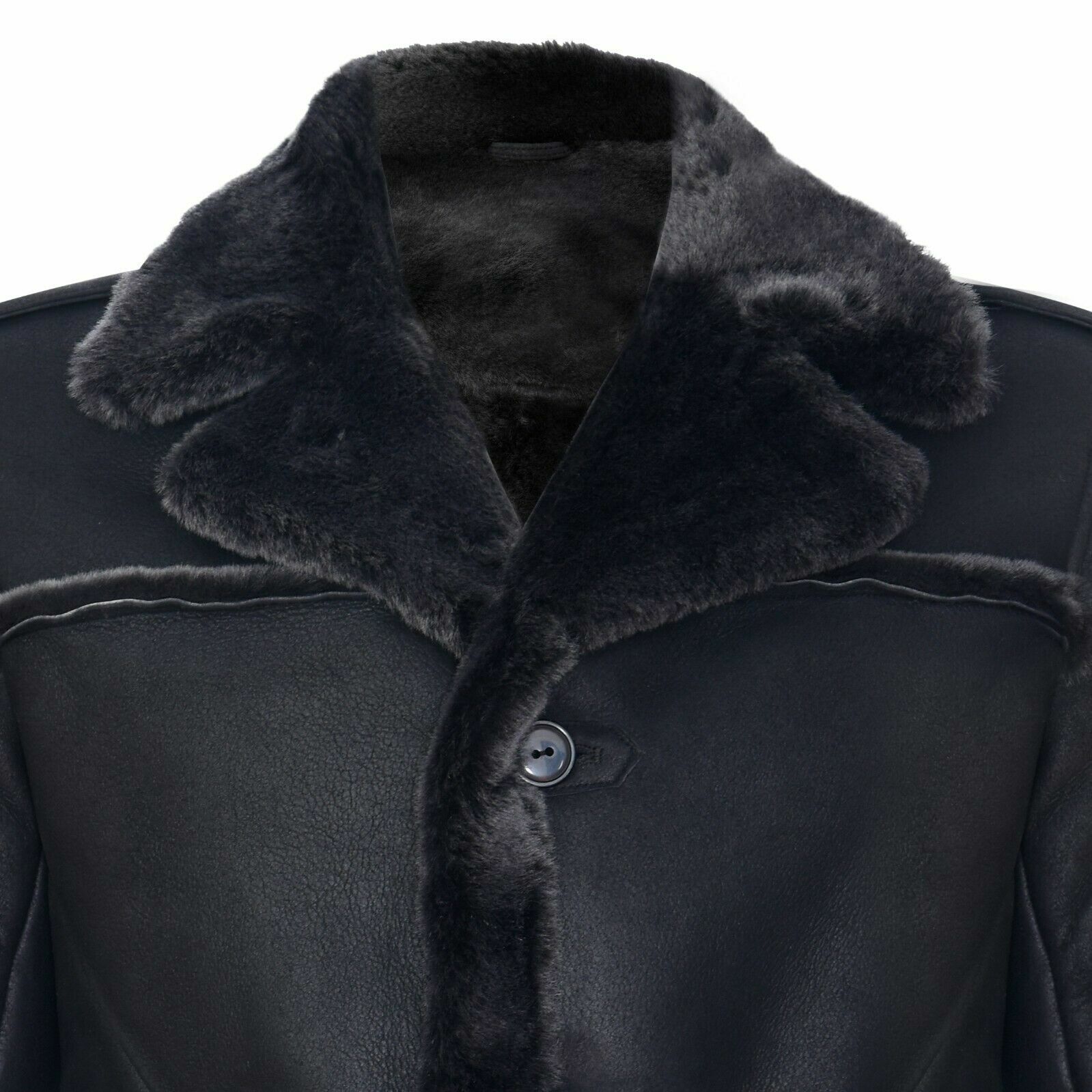 black tie shearling jacket