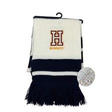 NWT Harry Potter Hogwarts Scarf White Black Acrylic Knit