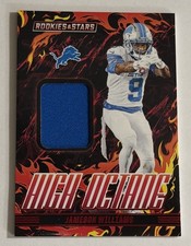 2025 Rookies & Stars Jameson Williams High Octane Jersey Patch #HOM-JWS Lions