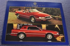 1990-1991 Chrysler TC Maserati Convertible Brochure Sheet Excdllent Original