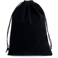 Black Velvet bags With Drawstring 10pcs 8x12 Inch Jewelry Pouches Candy Bags ...