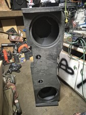 Q POWER Dual 12 in. Subwoofer Box for GMC/Che...