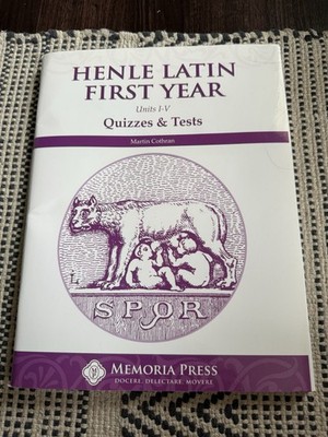 Henle Latin First Year Units I-V Quizzes & Tests - Memoria Press Homeschool