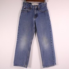 Levis 550 Jeans Boys 10 Slim Relaxed Casual Medium Wash Denim High Rise 23x23