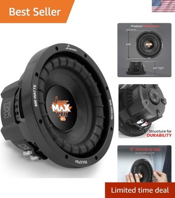 Upgrade Your Sound: 800 Watt MAXP84 8-Inch Subwoofer with Foam Suspension