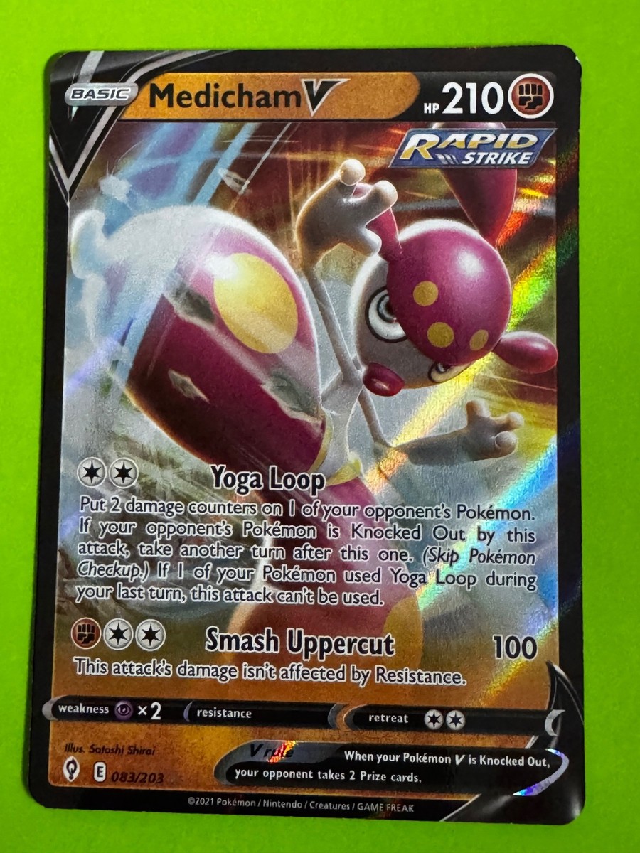 Pokmon TCG Medicham V 083/203 SWSH07: Evolving Skies Ultra Rare LP | eBay