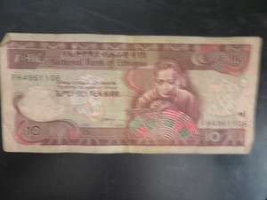 Ethiopia 10 Birr 2008 Banknote