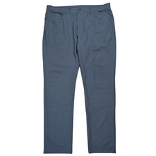 Travis Mathew Open To Close Golf Pants Men 38x33 Heather Blue Performance Chino
