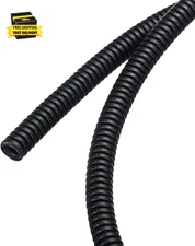 Corrugated Conduit Heat Resistant Split Wire Flexible Cover, for [Office Cord Pr