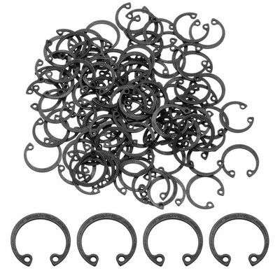 Für Retaining Ring Circlip 100Pcs 45/64''(18mm) Snap Rings C-Clips Schwarz