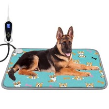 Dog Heating Pad with Thermostat, Heated Cat Bed Mat, Adjustable 28x18 in