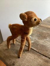 Vintage Steiff Velveteen Walt Disney Bambi 6 Tall Deer Reindeer No Tags