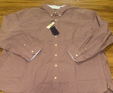 IZOD Mens 4XL  Shirt NEW w/tags 65 Retail Cotton Polyester Long Sleeve