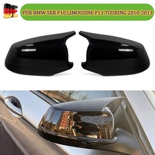Sport Spiegelkappen Abdeckung Schwarz Glanz passend f&uuml;r BMW 5er F10 F11 2010-13