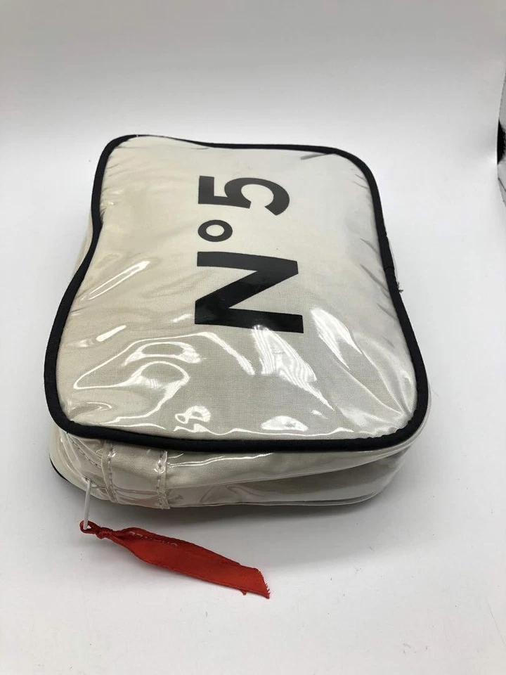 CHANEL пластиковый холст мешок сумка подлинный белый женщин Франция 121291 - Изображение 3 из 4