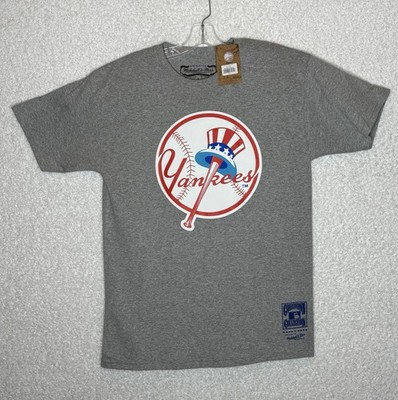Mitchell & Ness Mens MLB NY Yankees Cooperstown Collection T-Shirt Gray Size XXL