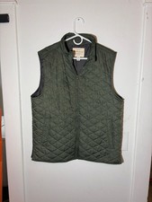 Weatherproof Vintage Men's Diamond Quilted Full-Zip Vest, Rosin Green, Size Larg